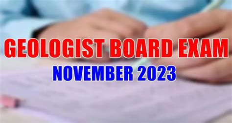 Geologist Board Exam Result November 2023 Just Released.